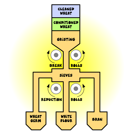 wheat flour production process  